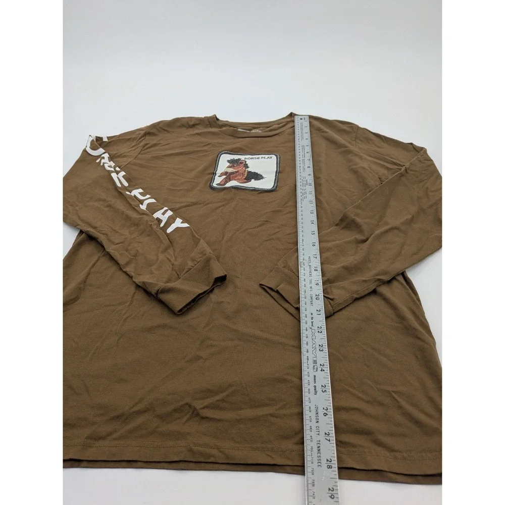 Goorin Bros Long Sleeve T-Shirt Sz 2XL‎ Brown Horse Play 